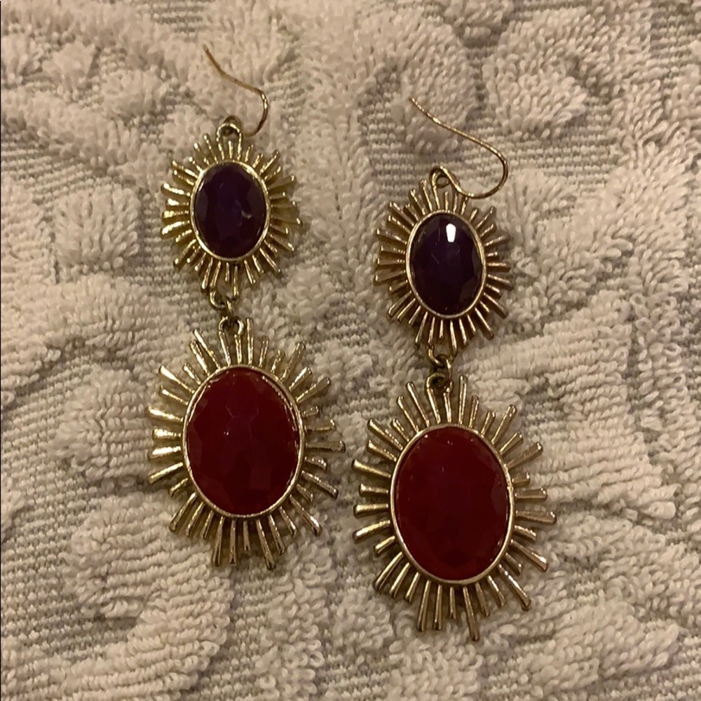Fushia & purple starburst earrings ✨💫